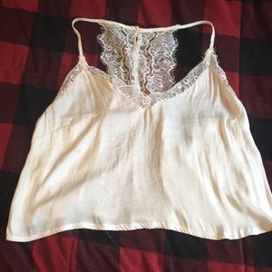 White lace tank top